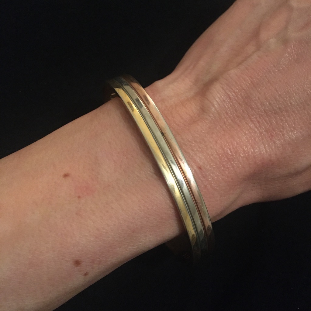 Vintage 24k Gold Electro Plated Bangle Bracelet